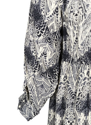 Viscose midi-jurk met print , Black Comb, Packshot image number 3