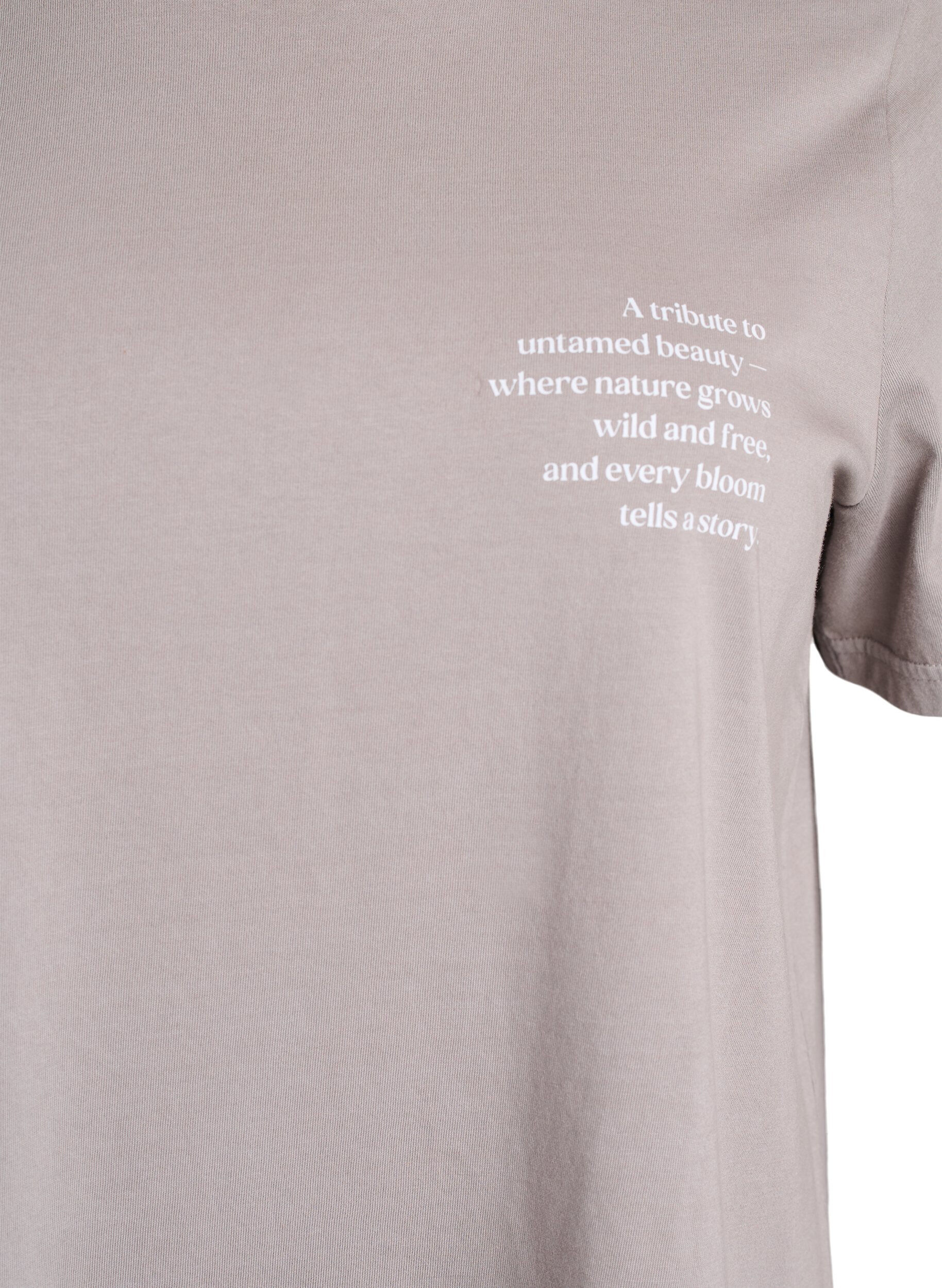 ZizziKatoenen T-shirt met print op de voorkant en achterkant, 9990, Packshot image number 2