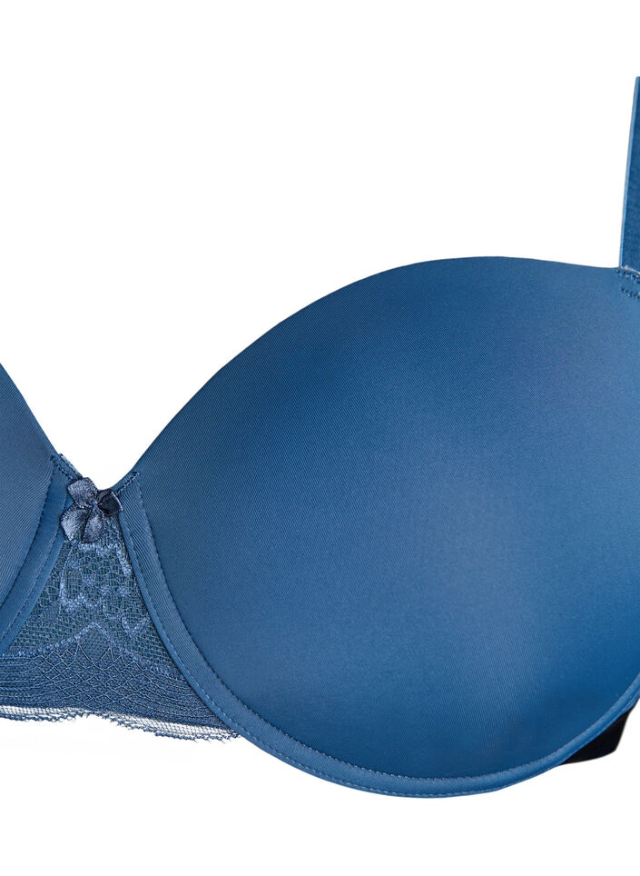 Soutien-gorge moulé avec maille, Bleu, Packshot image number 2