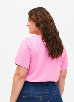FLASH - T-shirt met v-hals, Begonia Pink, Model image number 1