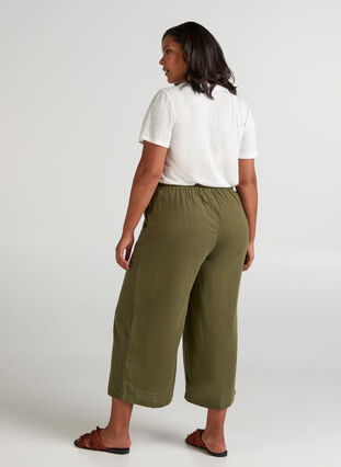 Pantalon large 7/8, Ivy Green, Model image number 1