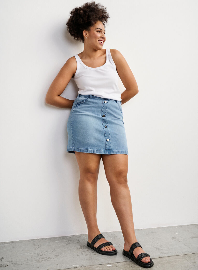 Sandale large en cuir, Black, Image image number 0