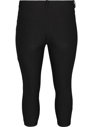 Pantalon 3/4 près du corps avec fermetures éclairs, Black, Packshot image number 1