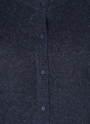 Cardigan court en tricot mélangée avec fermeture boutonnée, Night Sky Mel., Packshot image number 2
