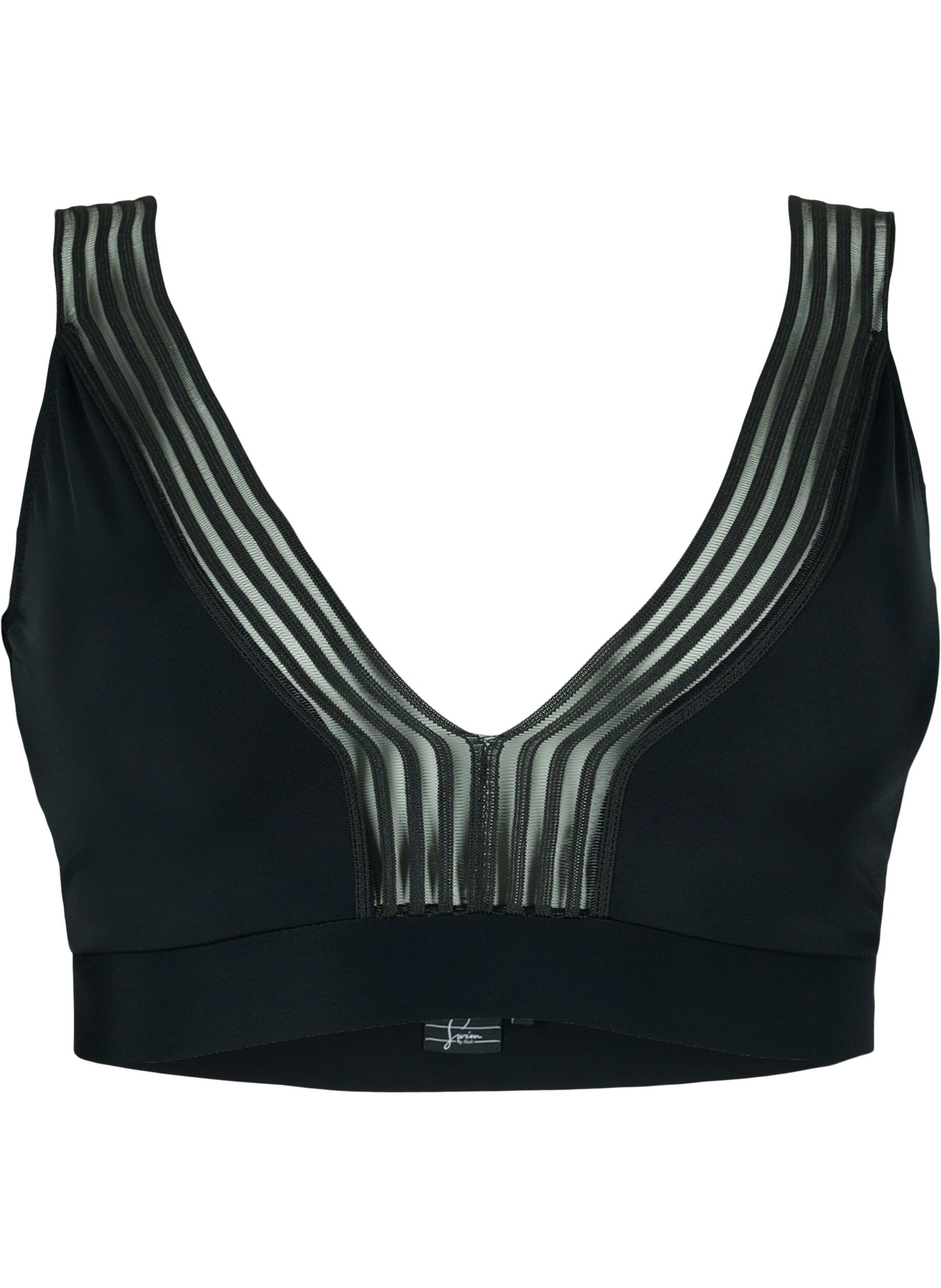 ZizziBikini top met mesh, Black, Packshot image number 0