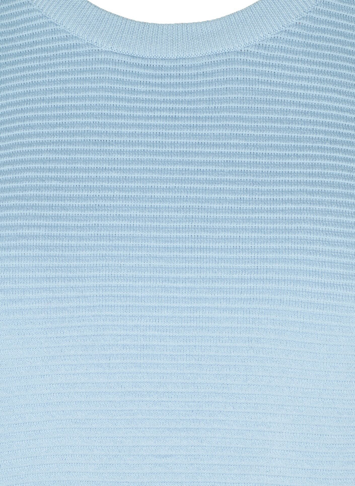 Blouse en tricot à manches longues en coton bio, Chambray Blue, Packshot image number 2