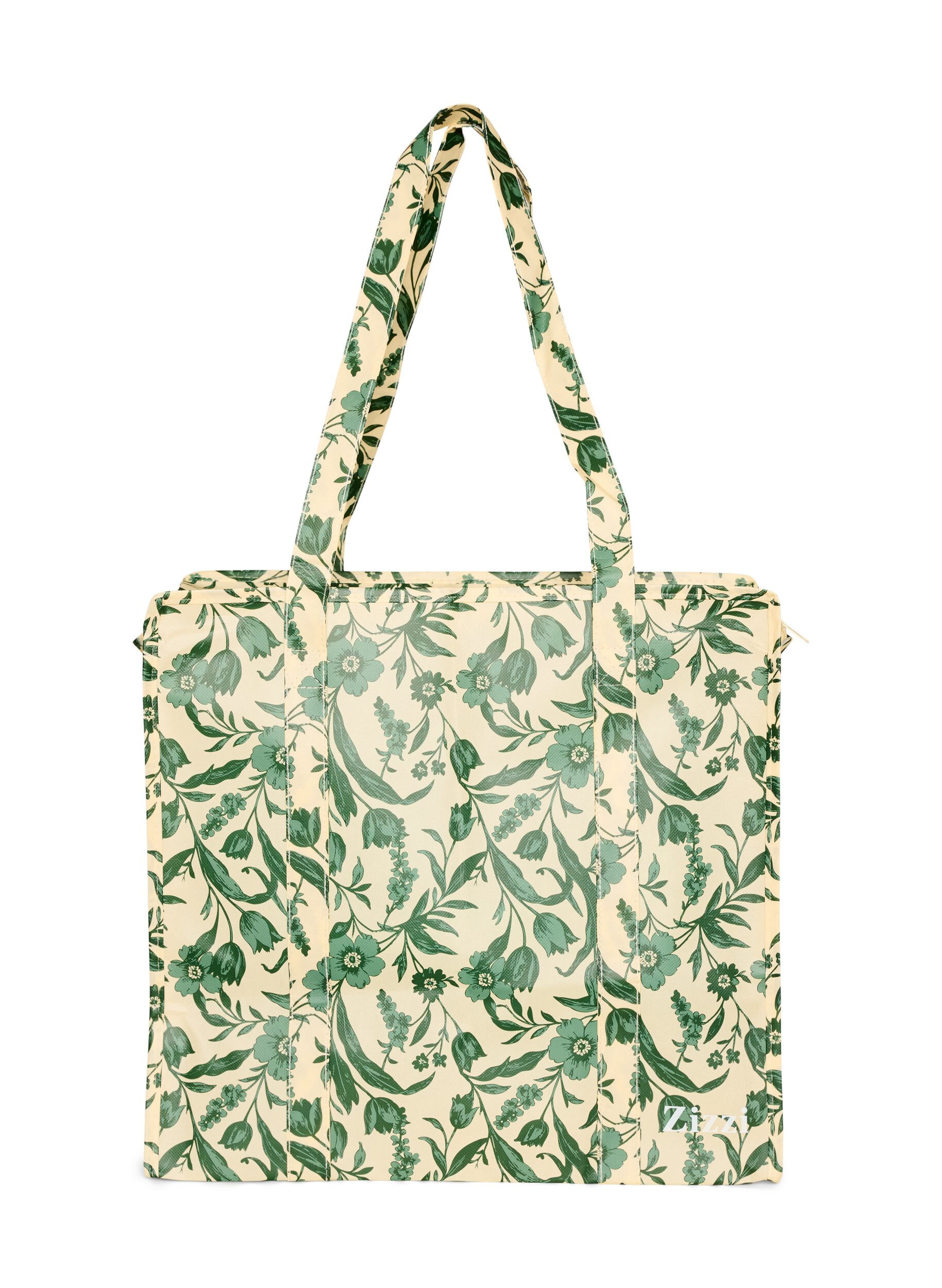 ZizziShoppingtas met ritssluiting, Groen, Packshot image number 0
