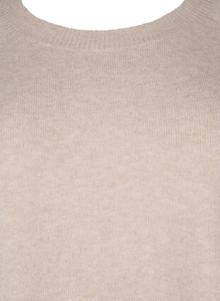 Gemêleerde gebreide blouse met knopen, Pumice Stone Mel., Packshot image number 2
