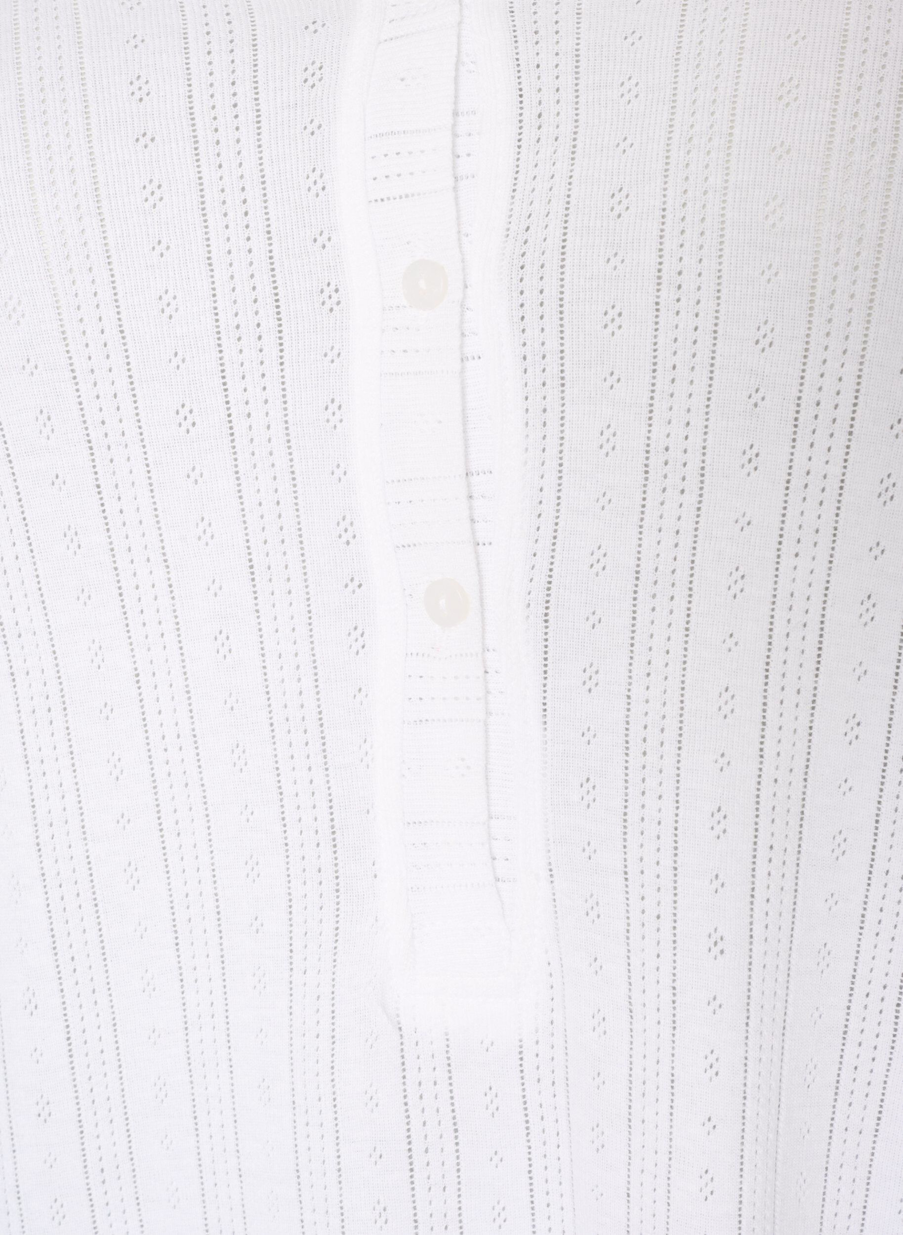 ZizziNuisette en coton biologique avec broderie ajour&eacute;e, Blanc, Packshot image number 2