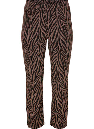 Pantalon à motifs avec paillettes, Black Lurex AOP, Packshot image number 0