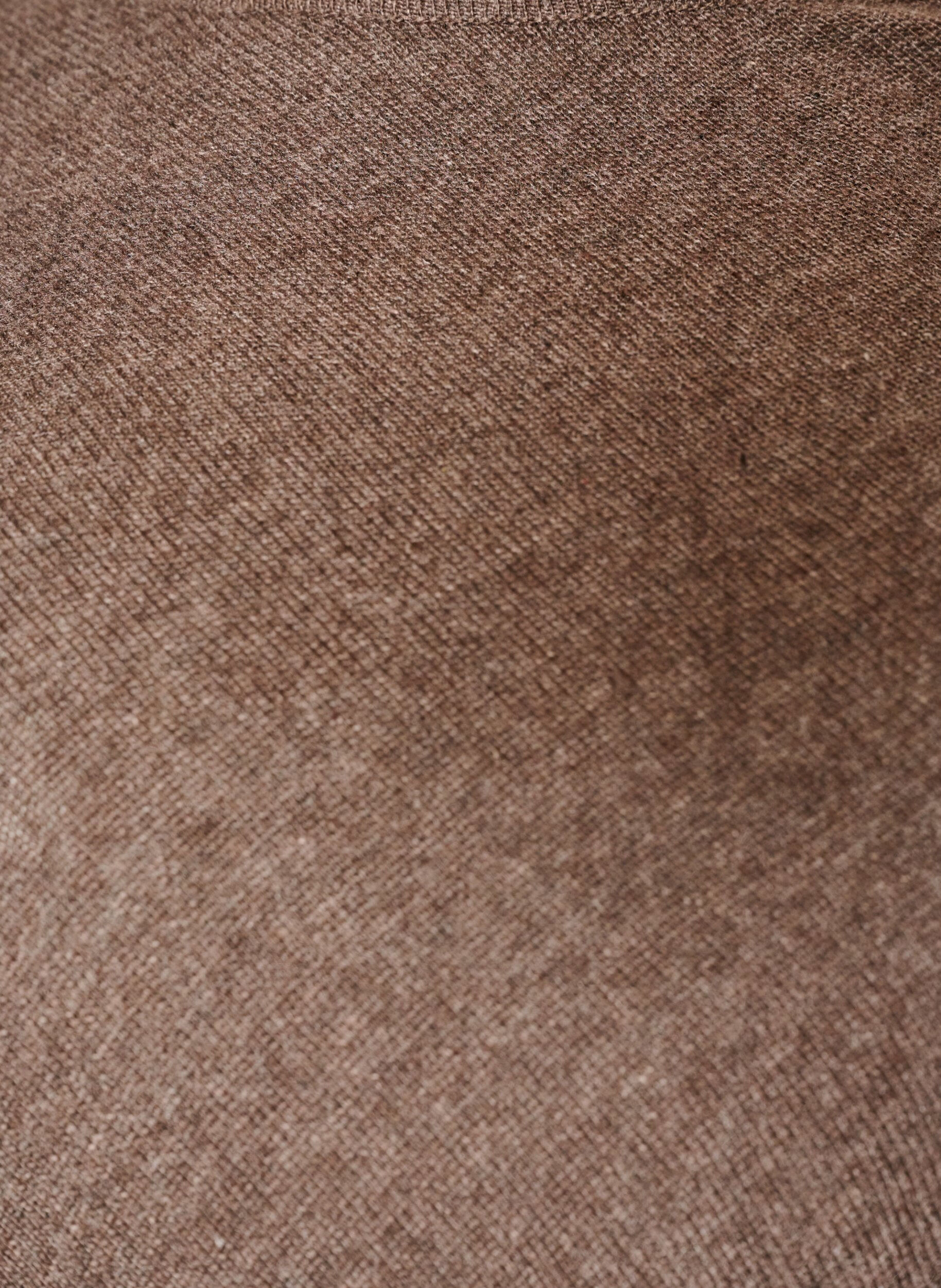 ZizziFijngebreide poncho, Bruin, Packshot image number 2