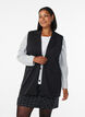 Gilet blazer avec revers classiques, Noir, Model image number 0