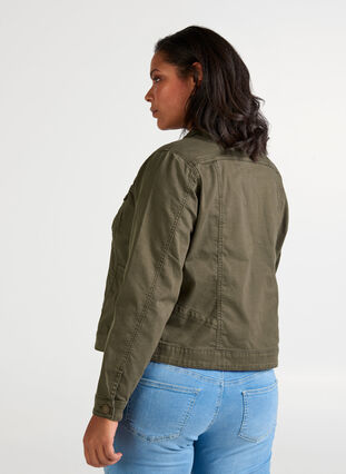 Veste en jean courte et colorée, Tarmac, Model image number 1