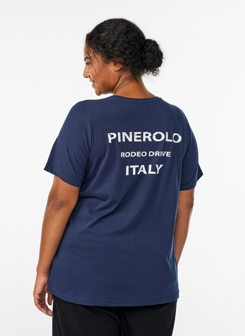 T-shirt imprim&eacute;, Bleu, Model image number 2