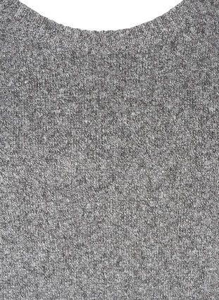 Robe en tricot manches longues et col rond, Dark Grey Melange, Packshot image number 2