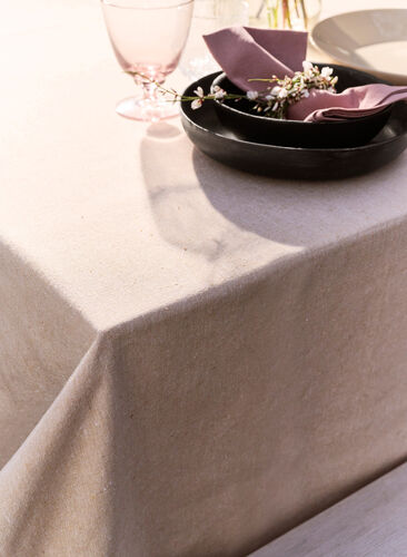 Nappe de table en coton, Beige, Image image number 1