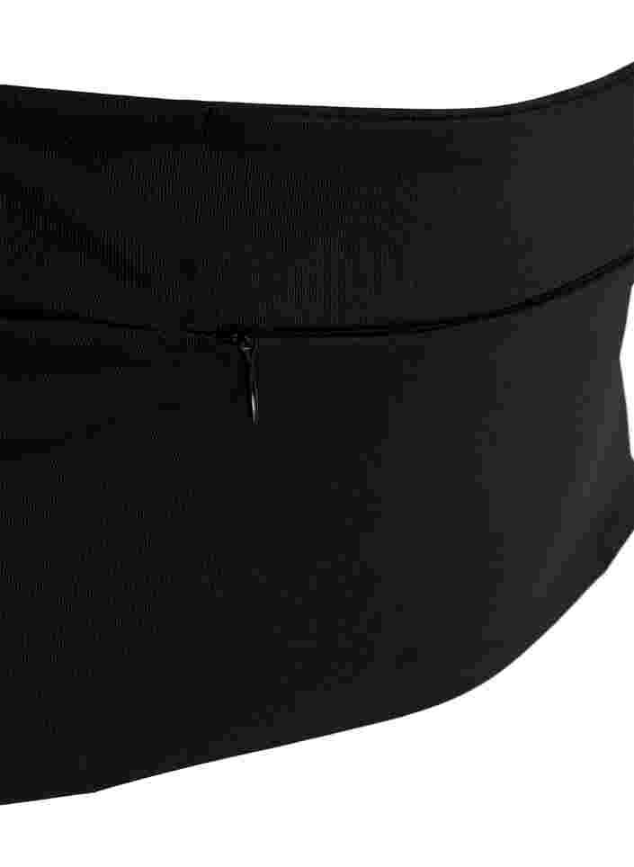 Ceinture de course avec poches zippées, Black, Packshot image number 3