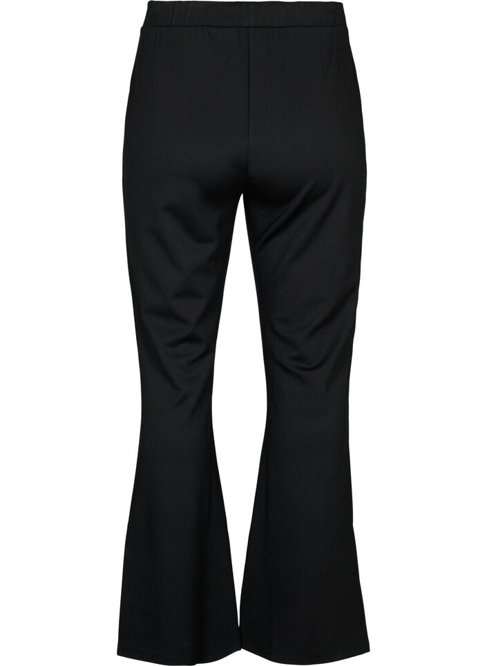 Pantalon bootcut en m&eacute;lange de viscose, Noir, Packshot image number 1