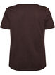 T-shirt en coton avec imprim&eacute; chat et col rond, Marron, Packshot image number 1