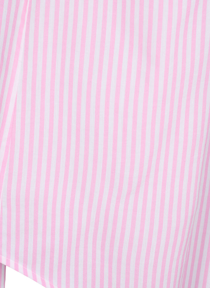 Chemise longue à rayures avec manches 3/4, Rose, Packshot image number 3