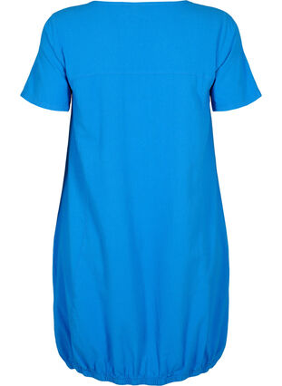 Katoenen jurk met korte mouwen, French Blue, Packshot image number 1