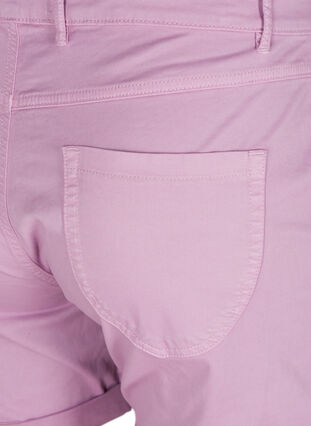 Regular shorts in katoen, Lavender Mist, Packshot image number 3