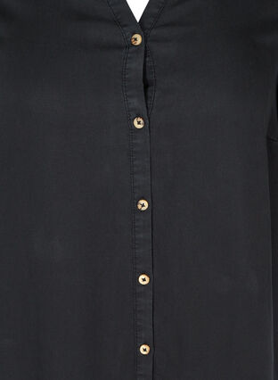 Robe en lyocell avec boutons, Black, Packshot image number 2