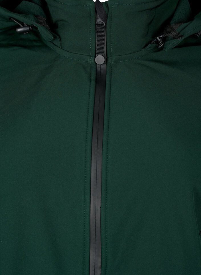 Softshell jack met afneembare capuchon, Groen, Packshot image number 2