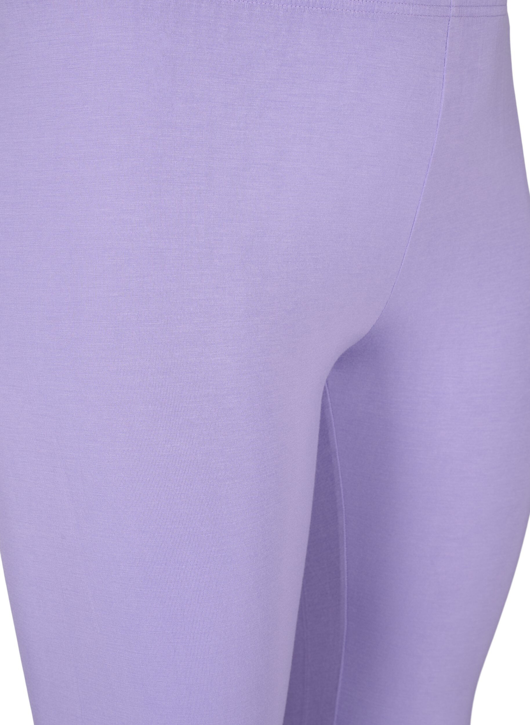 Zizzi Leggings basiques longueur 3/4 en viscose, Violet, Packshot image number 2