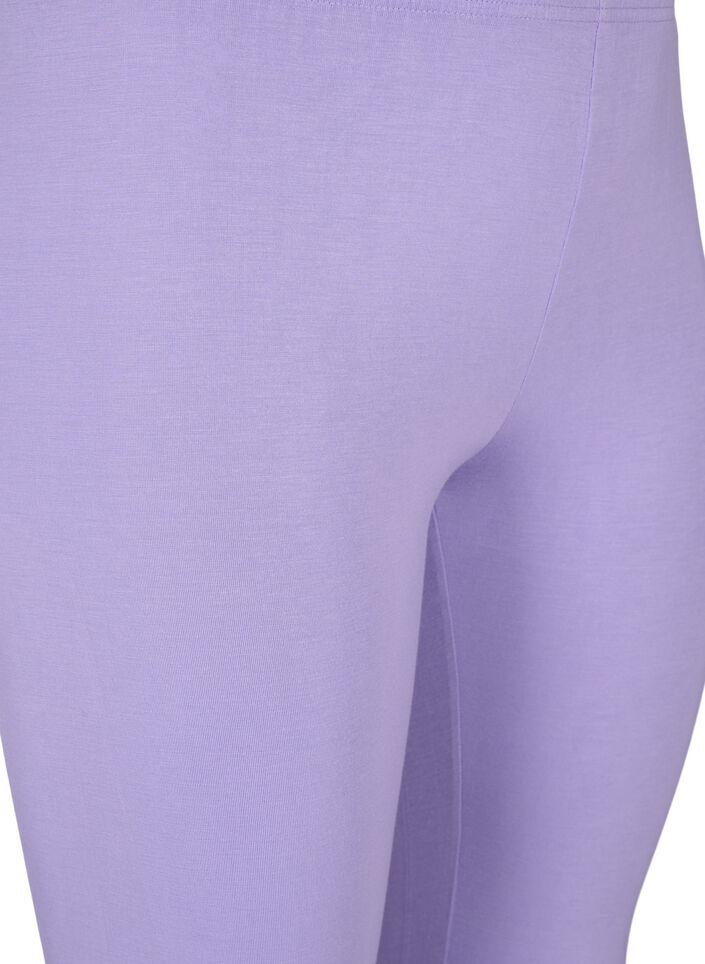 Leggings basiques longueur 3/4 en viscose, Violet, Packshot image number 2
