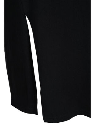 Robe midi en coton avec fente, Black, Packshot image number 3