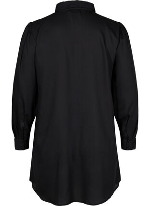 Lang shirt met parel details, Black, Packshot image number 1