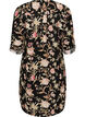 Lang shirt in linnen en viscose, Zwart, Packshot image number 1