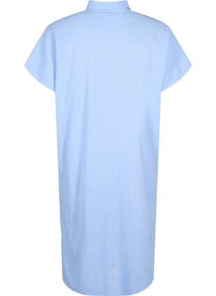 Lang shirt van katoenmix met linnen, Serenity, Packshot image number 1