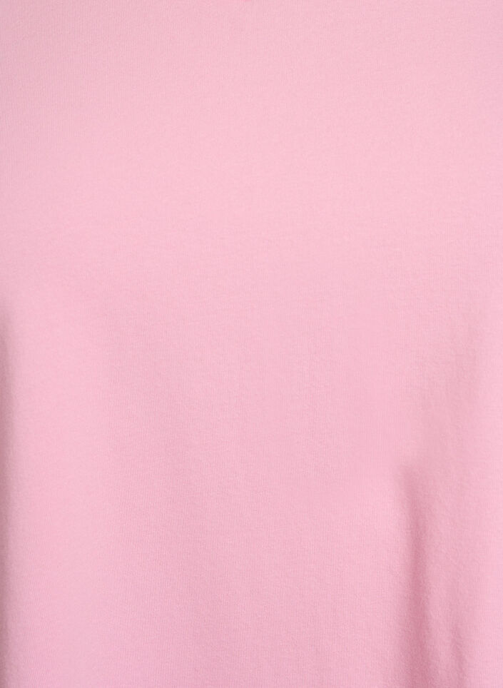 T-shirt basic uni en coton, Rose, Packshot image number 2