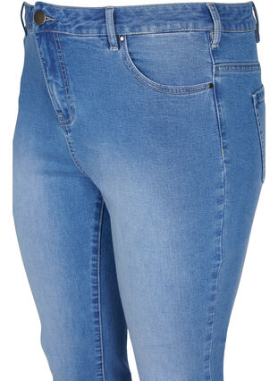 Cropped Amy jeans met parels, Light blue denim, Packshot image number 2