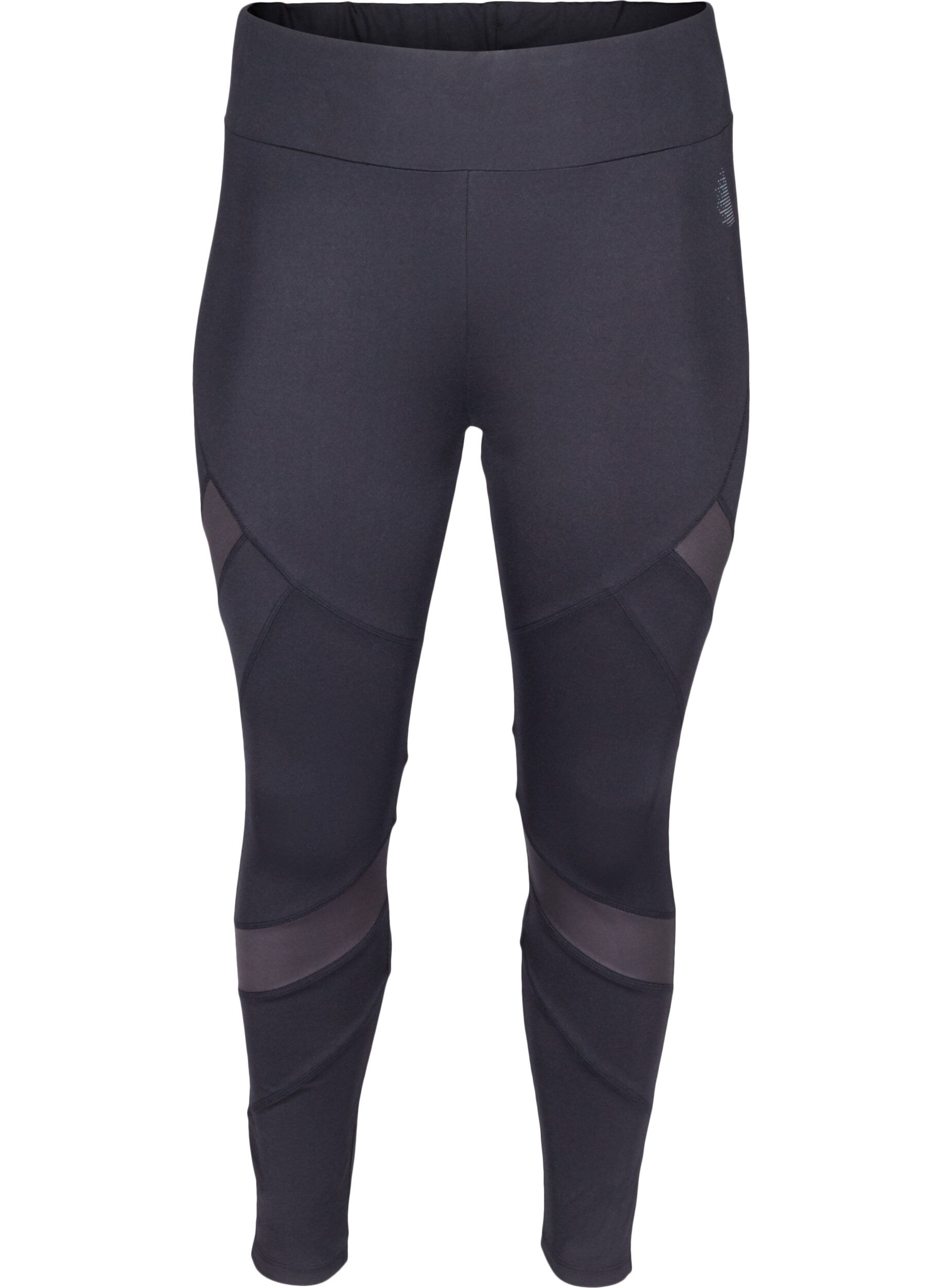 ZizziCropped sportlegging met mesh, Black, Packshot image number 0