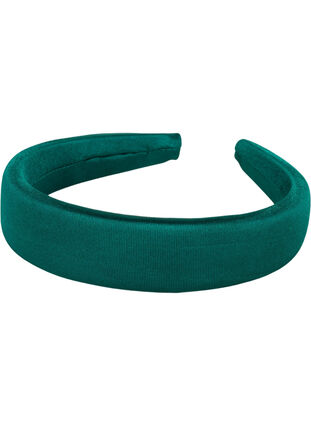 Haarband in satijn, Dark Green, Packshot image number 0