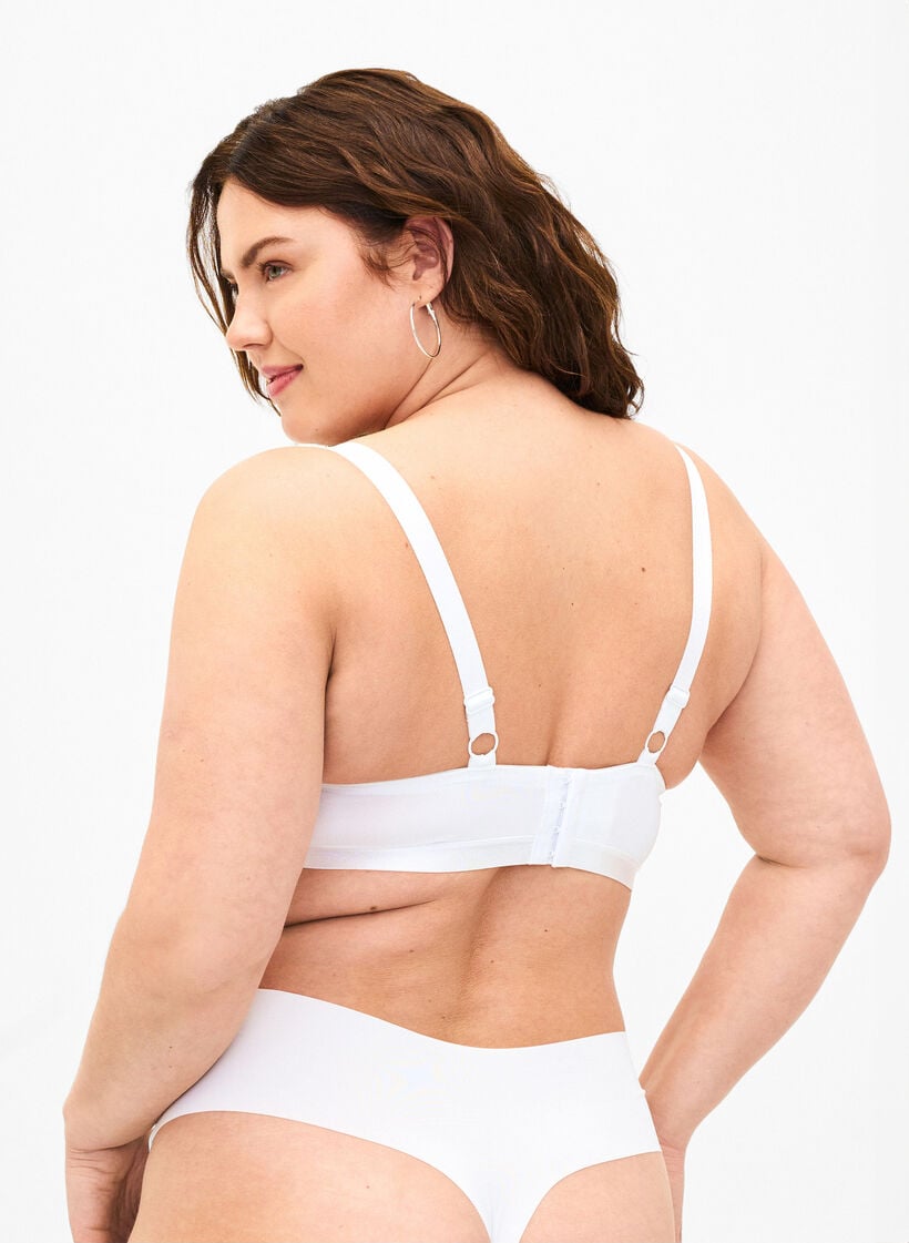 Soutien-gorge moul&eacute; avec r&eacute;sille, Blanc, Model image number 1