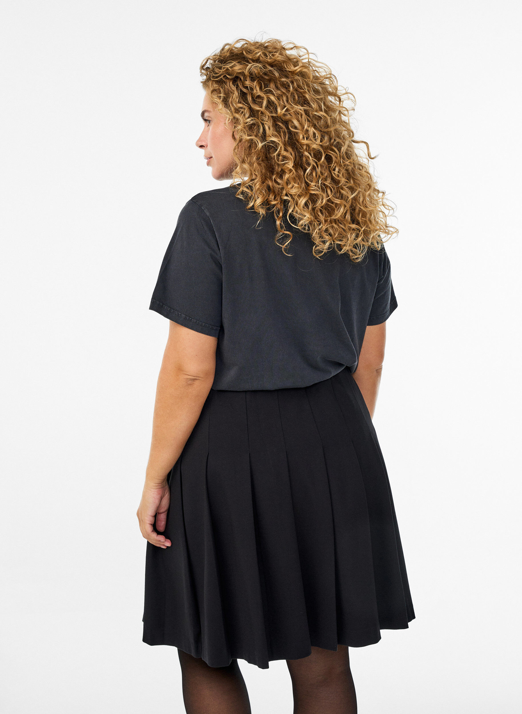 ZizziOrganisch katoenen T-shirt met studs, Grijs, Model image number 2