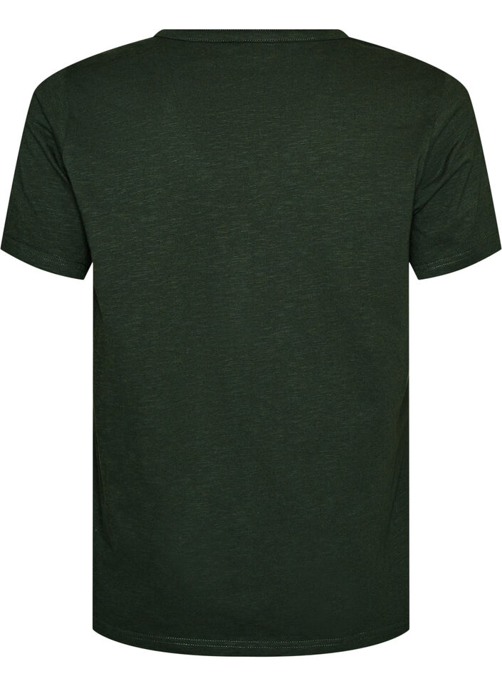 T-shirt met knoopdetail, Groen, Packshot image number 1