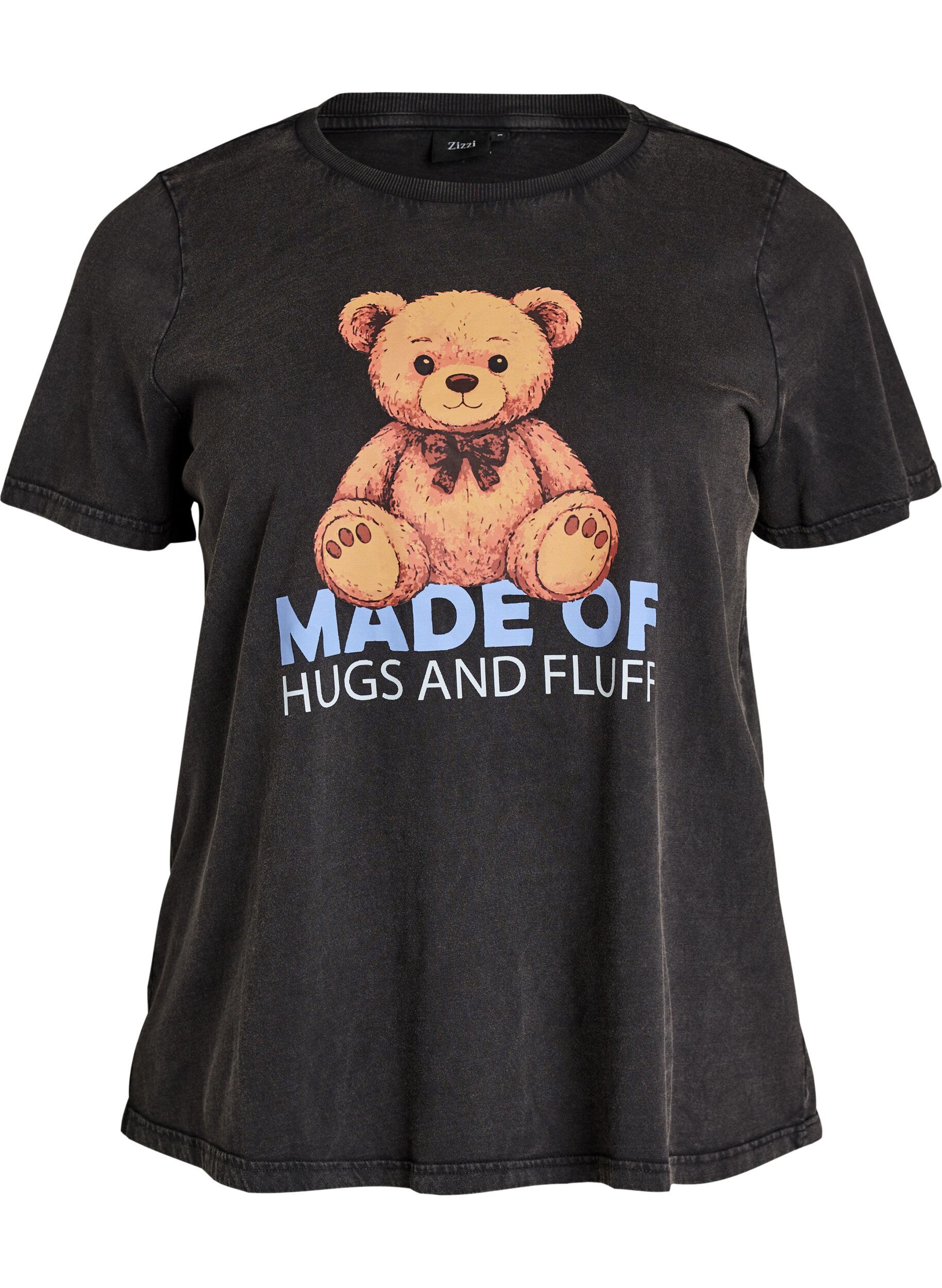 ZizziT-shirt graphique en coton bio, Noir, Packshot image number 0