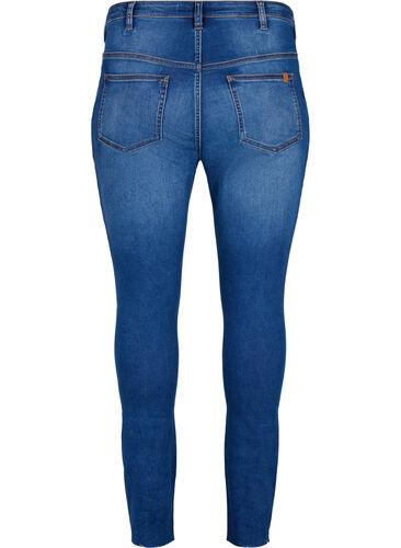 Jeans Amy taille haute avec boutons, Blue denim, Packshot image number 1