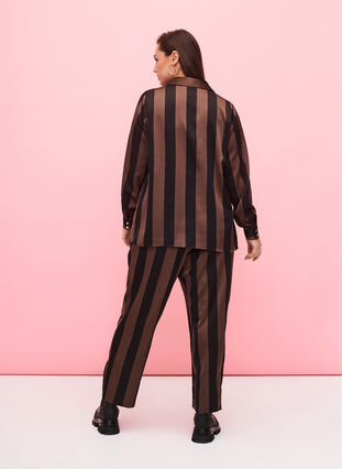 Pantalon court à rayures, Chestnut/B. Stripes, Model image number 1