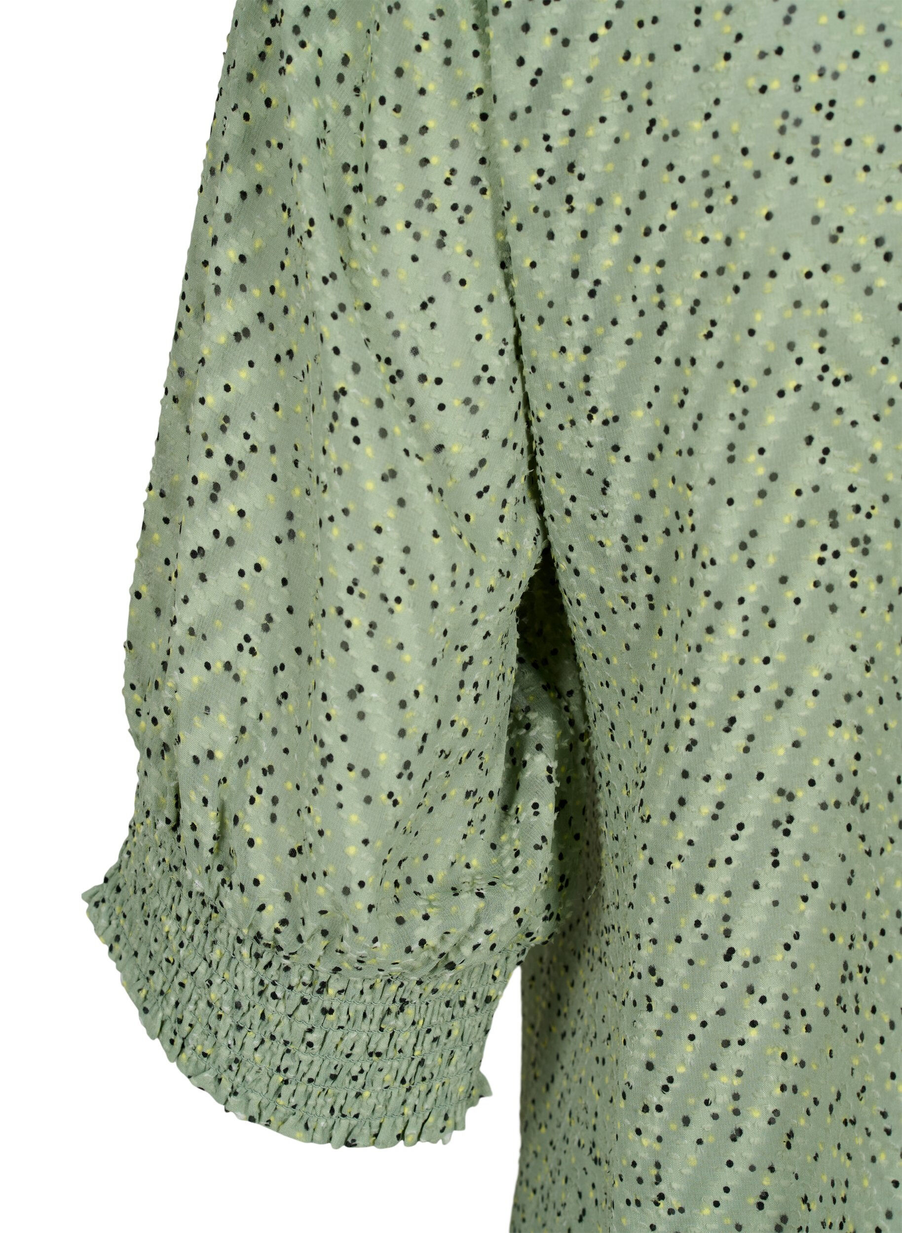 ZizziGestippelde blouse met 1/2 mouwen, Seagrass Dot, Packshot image number 3