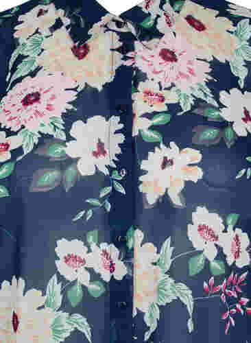 FLASH - Shirt met lange mouwen en bloemenprint, Navy Flower, Packshot image number 2