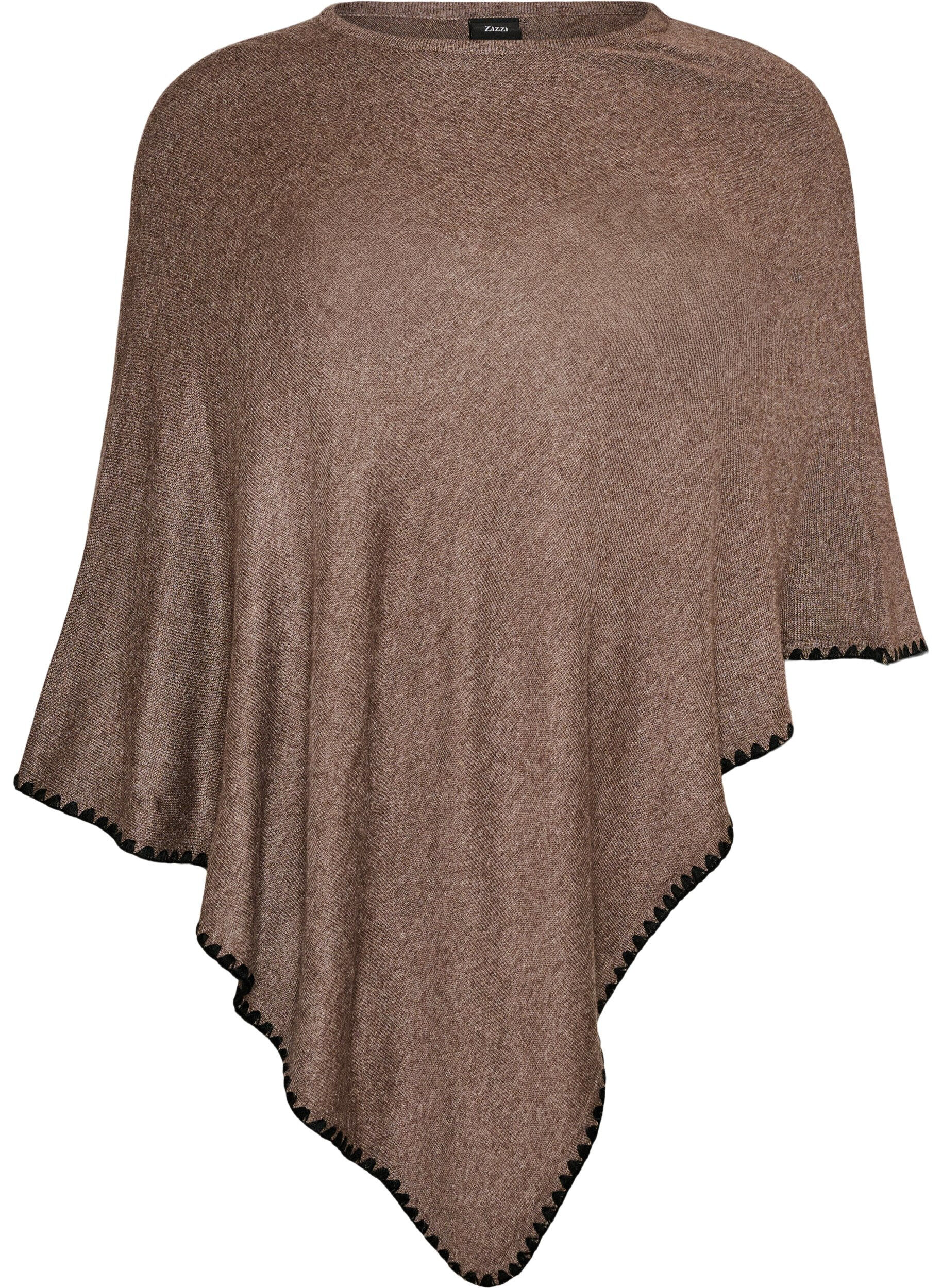 Fijngebreide poncho