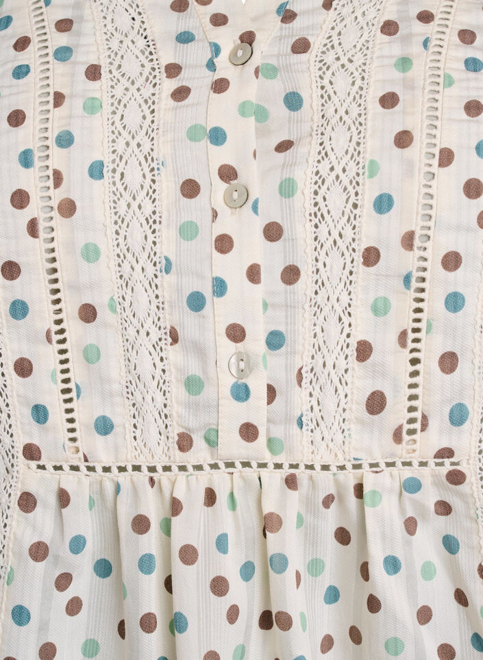 Blouse imprimée à manches 1/2, Blanc, Packshot image number 2