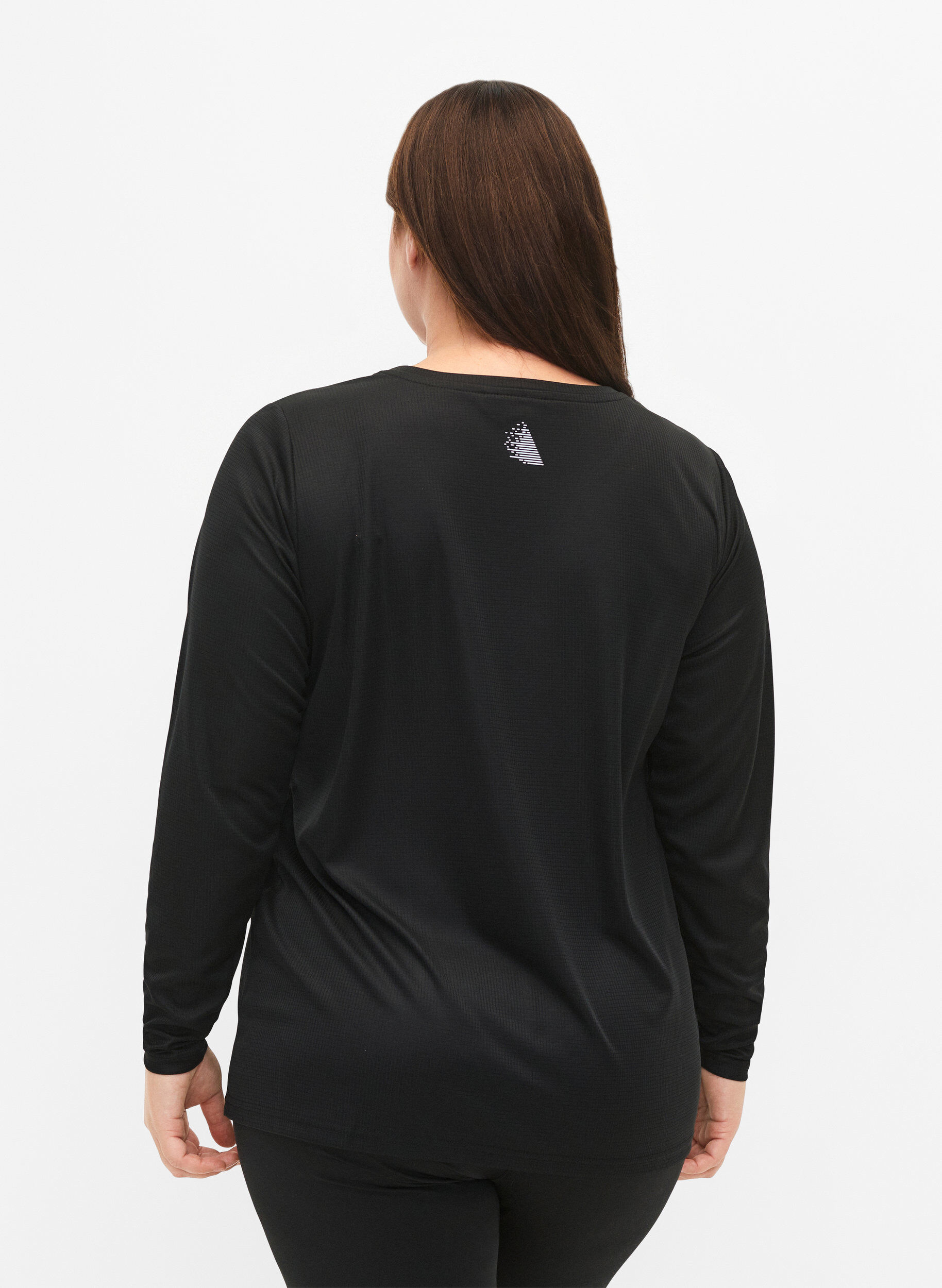 ZizziTrainingsblouse met lange mouwen en reflecterende details, Black, Model image number 1