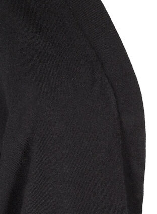 Gebreid vest met split en rib, Black, Packshot image number 2